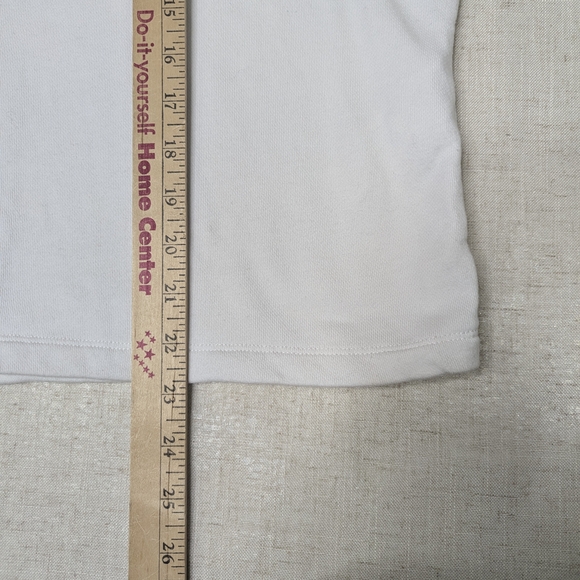 ZARA White Embroidered Floral Sweatshirt Puff Sleeve 100% Cotton Sz S - Picture 8 of 9